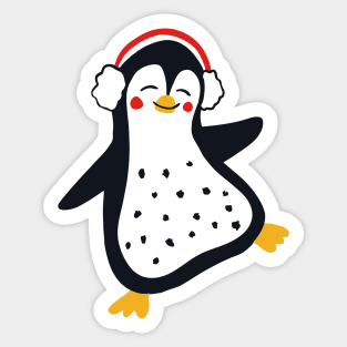 Dancing Penguins, Blue Sticker